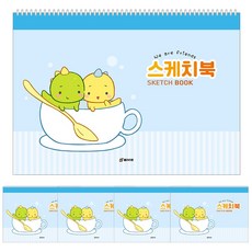 클라리온 리틀케라 30매 스케치북 5권, C 티컵
