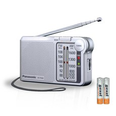 파나소닉 휴대용 라디오 RF-P150DBA 소형 휴대용 미니 효도라디오 FM AM 등산 재난대비, 파나소닉 P150D +1회용건전지 한쌍(2알)