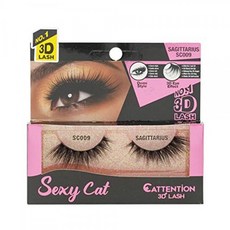 EBIN NEW YORK CATTITUDE 3D LASHES 궁수 자리 섹시한 고양이 속눈썹 가볍고 재사용 가능 잔인성 없음