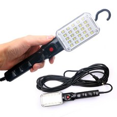 LED 25구 작업등 7.5M 600루멘 전선 전기 코드식 자석 걸고리 다용도 야간 조명등 등기구 LED작업등 투광기 LED전구 작업전등 등기구 작업 선반 산업 현장 라이트, 1개