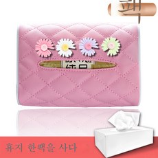 DFMEI 크리에이티브 차량용 티슈 케이스 커버 캐릭터 큐티 시트 차량 걸이식 차량 내추출 티슈 다용도 차량용 액세서리, DFMEI 사소국 꽃가루받이, 1개