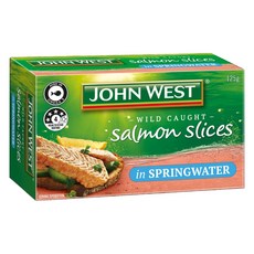 존 웨스트 스프링워터 살몬 연어 슬라이스 125g John West Salmon Slices In Springwater, 1개