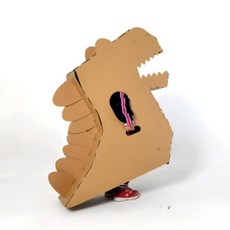 DIY 어린이 소꿉놀이 아이디어 상자로 만드는 물감으로 색칠하여 만드는 집 우주선 궁전 만들기 놀이 물감 촉감놀이, 큰 공룡