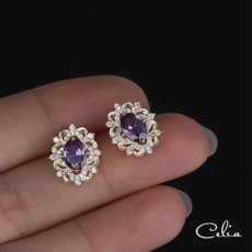 자수정귀걸이세트