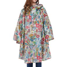 [챠 무스] 레인 판초 Booby Logo Rain Poncho Hippie