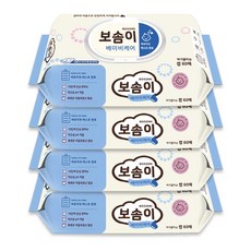 보솜이 깨끗한나라 13무 안심 아기 물티슈 캡형, 60매, 4개