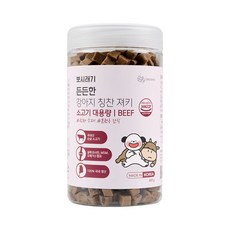뽀시래기 든든한 강아지 훈련용 칭찬 져키 간식 대용량, 1개, 400g, 소고기