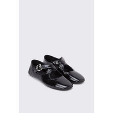 [백화점정품] 슈콤마보니 로퍼 Round two strap mary-jane flat(bla) DG1DS24021BLK