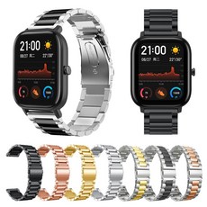 Xiaomi huami amazfit gts 시계 용 새로운 금속 스트랩 amazfit gtr 42mm/bip lite watchband 용 스테인레스 스틸 팔찌 손목 밴드|스, 1개, 단일, 5