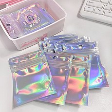 오로라 홀로그램 선물 포장 슬라이드 지퍼백 5종 50매