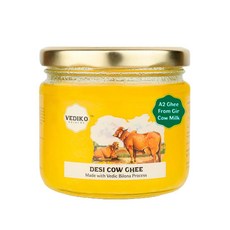 인도정품 Vediko A2 Gir Cow Ghee 기버터 1L / 500ml / 250ml 100% 순수 버터 자연스럽고 건강한 품종, 1개