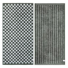 기라로쉬 체스 그리드 선염 뱀부 타올 180g, 그린체스, 그린그리드, 2개