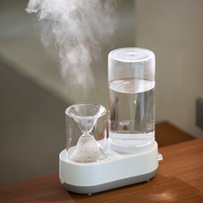 르젠 저전력 180W 모래시계 유리 가열식 가습기 (화이트), 화이트