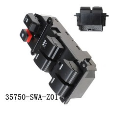 자동차 전기 마스터 파워 윈도우 스위치 35750-SWA-Z01 35750SWAZ01 2007-2010 Honda CR -V RHD 자동차 액세서리에 적합, 1개