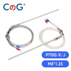 50mm K J M8 나사 열전대 센서 CG 100mm 온도 3m 스프링 200mm 프로브 2m 5m PT100 유형 1m 150mm 압축, 1개