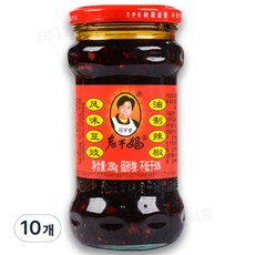 라오깐마 검은콩 두시콩 펑웨이도츠 고추기름 소스 풍미 두시 중국 라조장, 10개, 280g
