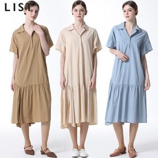 리스트 언밸런스 반버튼 칼라 원피스 택가격 258000원