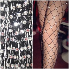 큐빅망사스타킹