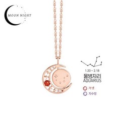 [오에스티][디어문]물병자리-가넷 자수정 별자리 로즈골드 실버 목걸이(2종) OTN220611B NC서면점