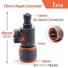 정원 호스 퀵 커넥터 1/2 3/4 인치 파이프 커플러 세차용 스톱 워터 커넥터 20mm 16mm 관개 튜브 수리 조인트, 1개