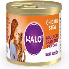  3 Ounce (Pack of 12) Chicken Stew Halo Adult Wet Cat Food Grain Free Chicken Stew 3oz Can (Pack of 12), 1개 