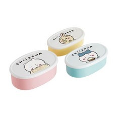 먼작귀 3단 도시락 캐릭터 소풍 도시락통 치이카와 우사기 하치와레 3P 세트, 1개