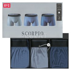 BYC 스콜피오 남성 면스판 드로즈팬티 3종세트 SCR6944