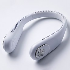 Hyades 휴대용 저소음 무선 넥밴드 선풍기 4000mAh-S6, 화이트