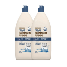 슈가버블 식기세척기 고농축 올인원 액체세제, 2개, 750ml