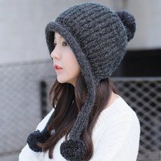 여성 방울비니 늦가을 겨울 보온 방울 털모자 gh002