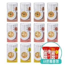 원더푸드 반려동물 영양 보양식죽 혼합 12개 (낙지쇠고기죽4 전복삼계죽4 전복오리죽4) + 증정 강아지간식 1개, 120g, 닭