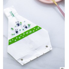 만들기 핸드메이드 모양 비닐 삼김 삼각김밥만들기 만능 포장 50세트 스티커 세트 포장지, 팬더형 100매, 1개