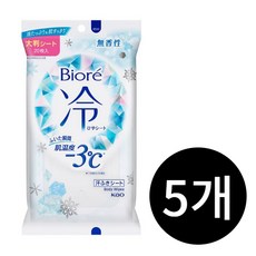 비오레 냉각 시트 무향 20매, 5개