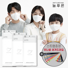 늘푸른 KF80 황사 보건용 마스크 화이트 대형/중형/소형 (50매/1박스/개별포장) 귀편한마스크, 화이트 중형