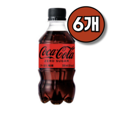 코카콜라 제로 페트, 300ml, 6개