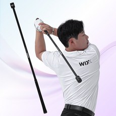 [프로 추천] WIXX윅스 웜업 스윙 트레이너 몸풀기 준비운동 비거리 향상 자세교정 골프 연습기, 블랙200g+300g, 1개