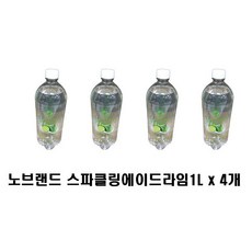 [노브랜드] 스파클링 라임 1L 상큼한 0 kcal, 4개