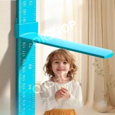 큐알 키재기 자 키측정기 수동 신장계, 1세트, 오렌지 2.1m