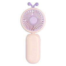 휴대용 선풍기 소형 냉각 선풍기 USB 충전식 속눈썹 음소거 쿨러 미니, 분홍색, 1개