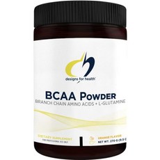 L-글루타민이 함유된 BCAA 파우더 디자인 - 분지 사슬 아미노산 파우더 + L-글루타민 - 오렌지 맛 음료 믹스 (30인분 / 270g), 1개, 270g
