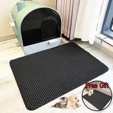 레이어 애완 동물 접이식 고양이 쓰레기 트래핑 카펫 침대 패드, 3.black, D.45X60CM, 1개