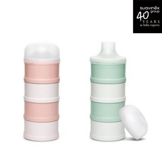 스와비넥스 휴대용 4단 분유케이스, 1개, 핑크