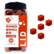 케어바이 엘아이디트릿 강아지간식 350g, 1개, 눈건강 소고기&헤마토코쿠스 - 강아지트릿