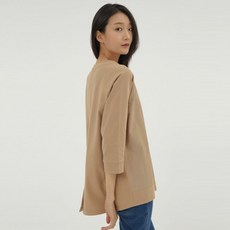 [지센여성]소재좋은 여성 브이넥 7부 티셔츠 ZISHEN LCTSM828