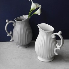 에슐리 저그 화병 (2color), 화이트