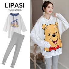 후드티 가을옷 스타일리쉬 타입 뱃살가리기 슬림핏 캐쥬얼 임신 초기 와이드 커버