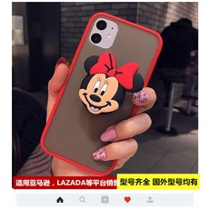 삼성 s20ultra s8 s9 plus 핸드 케이스 m 니 미키 페이스 터치 스트레치 스탠드 적용