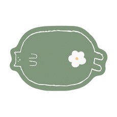 살찐 고양이 목욕 매트 속건성 규조토 진흙 미끄럼 방지 매트, 2개, 02