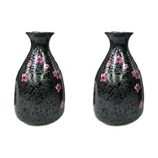 일본풍 블랙매화 도자기 독구리 사케 전통주 도쿠리 술병 300ml 2P세트, 2개