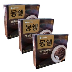 몽쉘 생크림케이크 카카오, 408g, 3개